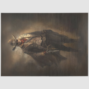 Papier Mousseline Découpage Ouest Cowboy Sherriff Wild West