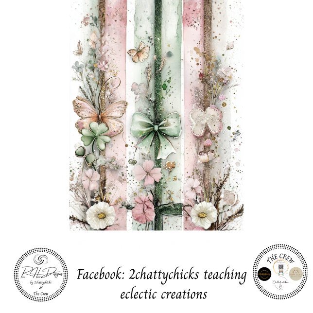 Papier Mousseline Découpage Panneaux Pastels Saint-Patrick (Créateur téléchargé)