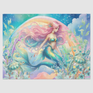Papier Mousseline Découpage Pastel Rainbow & Mermaid
