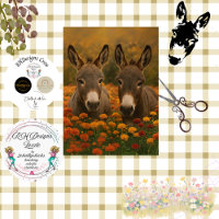 Découpage Pastoral Donkey Grange Scène Whimsical