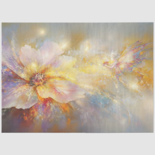 Papier Mousseline Découpage peinture Abstraite Fleur et Fée