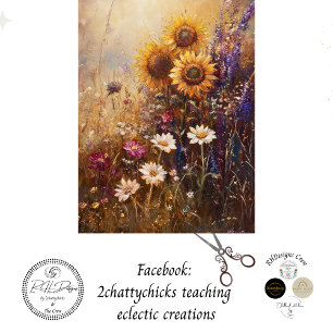 Papier Mousseline Découpage Peinture Vintage tournesol & Fleur sauva