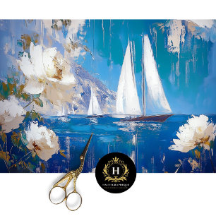 Papier Mousseline Découpage père Noël Catalina Island California