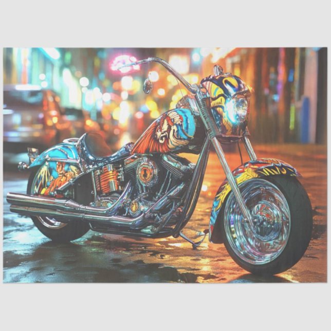 Papier Mousseline Découpage personnalisé travail de peinture détaill (Recto)