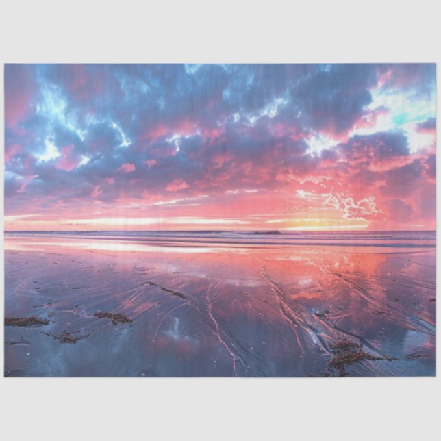 Papier Mousseline Découpage Photo Pensacola Beach Floride (Recto)