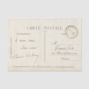 Papier Mousseline Découpage Postale à la carte Vintage