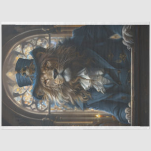 Papier Mousseline Découpage Prêche Lion-Pasteur Mike