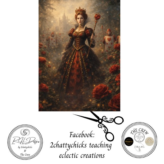 Papier Mousseline Decoupage Regal Queen Hearts Enchanted Garden (Créateur téléchargé)