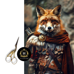 Papier Mousseline Découpage Renard Guerrier Marc Antoine Floral Vint
