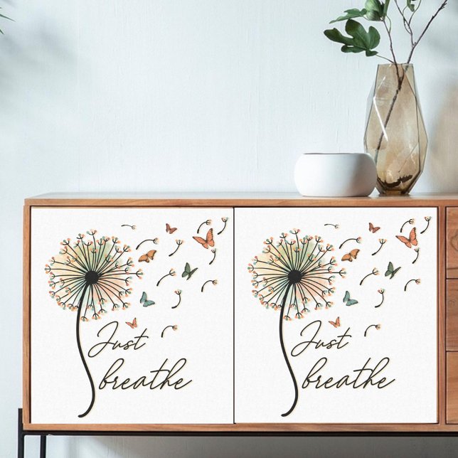 Papier Mousseline Découpage Respirer le Dandelion avec des papillons (Créateur téléchargé)