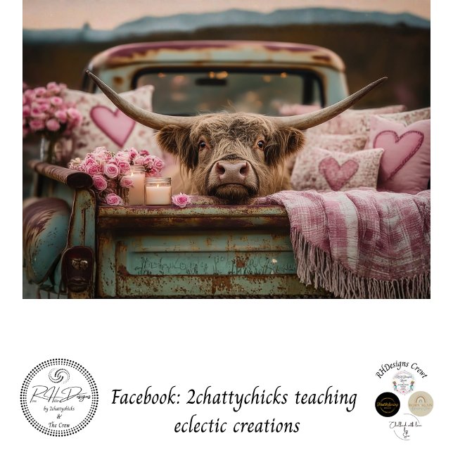 Papier Mousseline Decoupage Romantic Highland Vintage Valentine Day  (Créateur téléchargé)