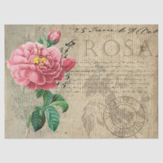 Papier Mousseline Découpage rose
