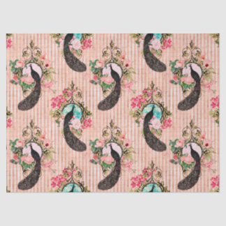 Papier Mousseline Découpage rose Pocket Vintage