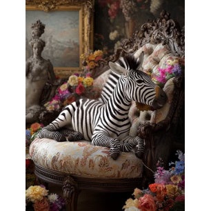 Papier Mousseline Découpage Royal Zebra Fauteuil salon dans le jardi