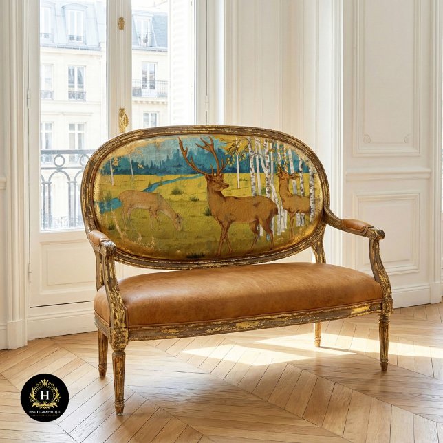 Papier Mousseline Découpage Rustique Vintage Deer Texture (Créateur téléchargé)