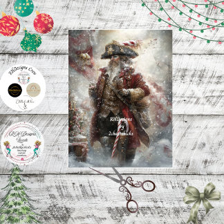 Papier Mousseline Decoupage Santa Claus Steampunk Pirate