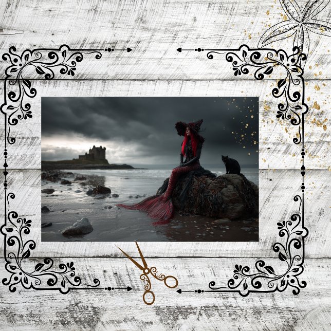 Papier Mousseline Découpage Sirène Irlandaise Chute Élégance gothiqu (Créateur téléchargé)