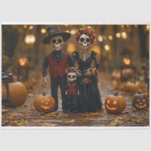 Papier Mousseline Découpage Skeleton Grand-pa Grandma Bones & Tommy