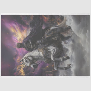 Papier Mousseline Découpage Squelette Cheval Blanc Style gothique