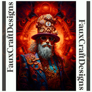 Papier Mousseline Découpage Steampunk Hippy Homme Faux Ink 034