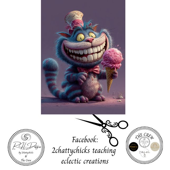 Papier Mousseline Decoupage Striped Cat from Wonderland Inspiration  (Créateur téléchargé)