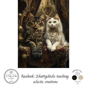 Papier Mousseline Découpage Tabby Luxueux & Chats Blancs