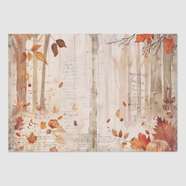 Papier Mousseline Découpage Thanksgiving (Recto)