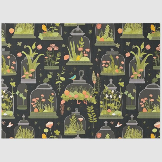 Papier Mousseline Découpage Tissu Terrariums en papier Cloches Bell  (Recto)