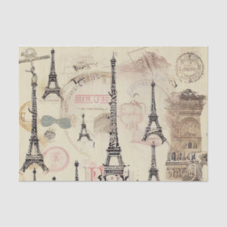 Papier Mousseline Découpage tour vintage Effiel