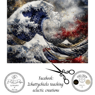 Papier Mousseline Découpage Vague Océanique Massive Drapeau USA