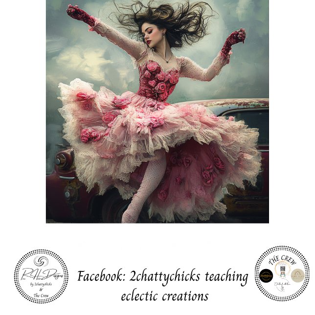 Papier Mousseline Découpage Valentine femme en amour Danser (Créateur téléchargé)