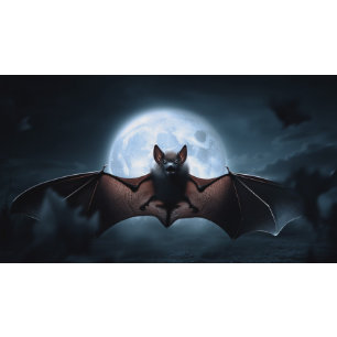 Papier Mousseline Découpage Vampire gothique chauve lune