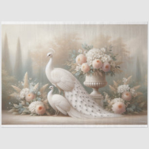 Papier Mousseline Découpage Vintage de couleur blanche