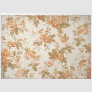 Papier Mousseline Découpage vintage de fleurs de pêche