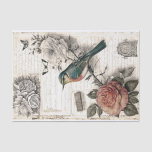 Papier Mousseline Découpage vintage de lumière d'oiseaux