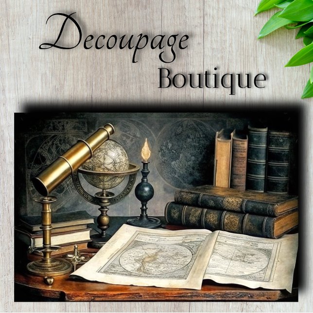 Papier Mousseline Découpage Vintage Globe du Navigateur (Antique Navigator's Study Decoupage Tissue Paper)