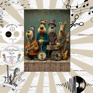 Papier Mousseline Découpage Vintage Groupe de Rock Canin Fourrure Pl