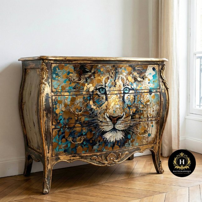 Papier Mousseline Découpage Vintage Tiger  (Créateur téléchargé)