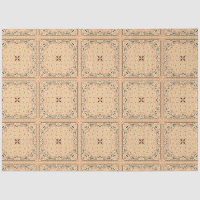 Papier Mousseline Découpage Western Gold Bandana (Recto)