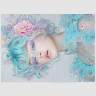 Papier Mousseline Découpage Whimsical Lady Sunkissé Style