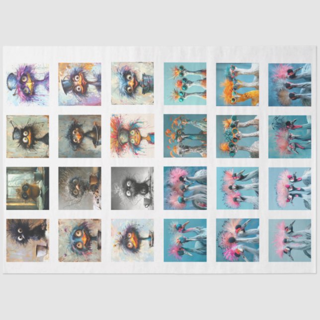 Papier Mousseline Découpage Whimsical Wackadoodle Character Club 1 (Recto)