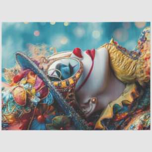 Papier Mousseline Découpage Whimsical Woman Circus Costume Design