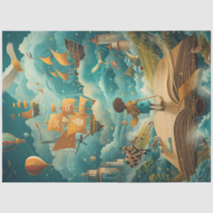 Papier Mousseline Découpage Whimssal Child Cloud Learning School
