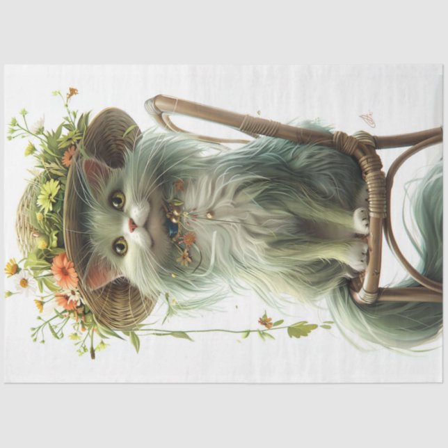 Papier Mousseline Découpage Whiskers Chat Flamboyant Whiskers (Recto)