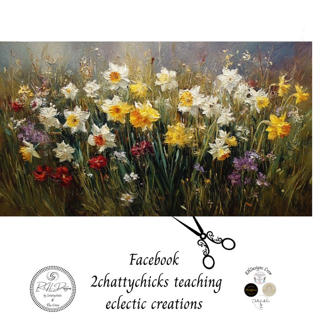 Papier Mousseline Decoupage Wildflower Meadow Daffodils KayliMade (Créateur téléchargé)