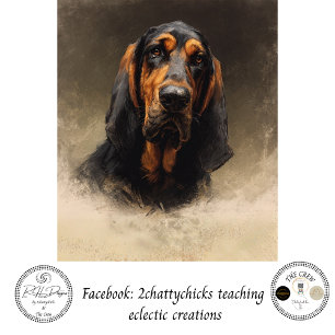 Papier Mousseline Découpe Bloodhound Expression Noble Noir et Feu