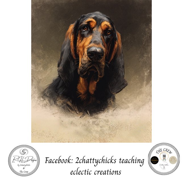Papier Mousseline Découpe Bloodhound Expression Noble Noir et Feu (Créateur téléchargé)