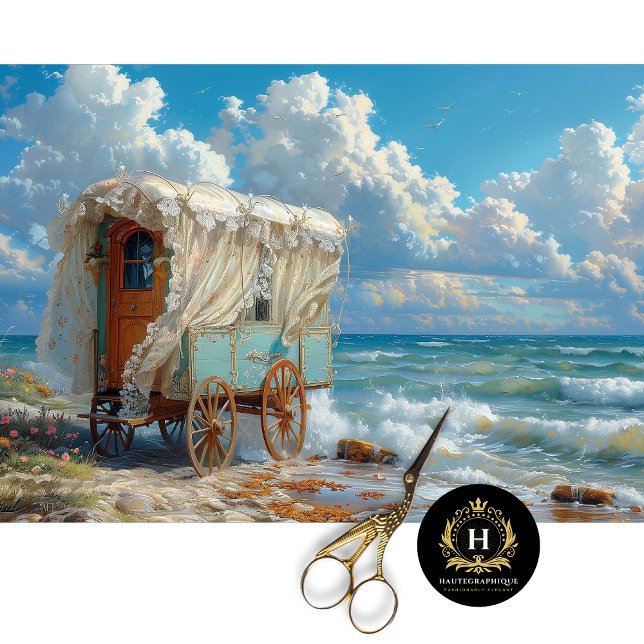 Papier Mousseline Découpe de Caravane Gitane (Créateur téléchargé)