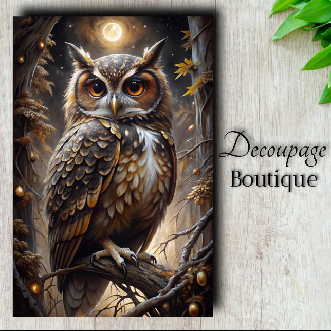 Papier Mousseline Découpe de Moon Watcher (Moon Watcher Decoupage Tissue Paper)