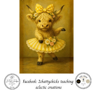 Papier Mousseline Découpe Printanière Highland Tutu Jaune Pâques